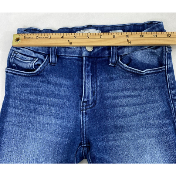 Kancan Jeans Girls Size 14 Mid Rise Ankle Skinny Slim Fit Raw Hem Adjust Waist - Picture 7 of 12